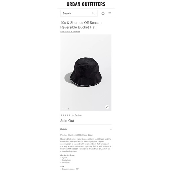 NWT urban outfitters / 40s shorties bucket hat - Picture 4 of 4